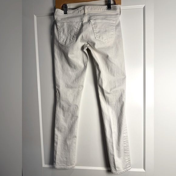 AG Adriano Goldschmied white Straight Leg low rise jeans cotton - Picture 2 of 9